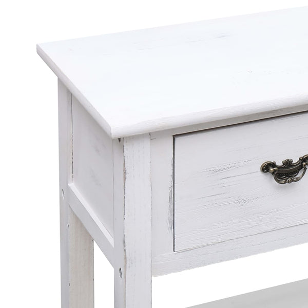 Sideboard Antik-Weiß 115x30x76 cm Holz