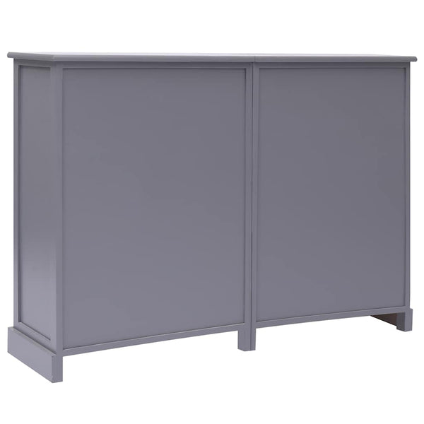 Sideboard mit 10 Schubladen Grau 113x30x79 cm Holz
