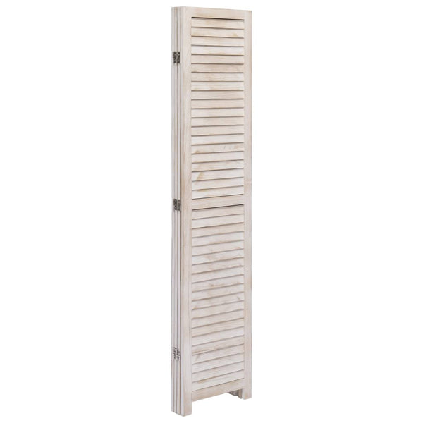 4-tlg. Raumteiler Weiß 140×165 cm Holz