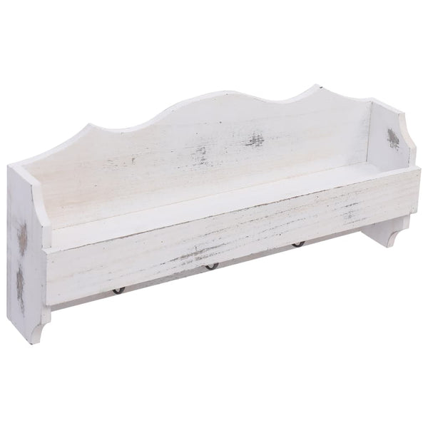 Wandgarderobe Weiß 50×10×23 cm Holz