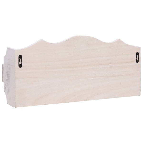 Wandgarderobe Weiß 50×10×23 cm Holz