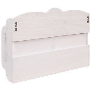 vidaXL Portemanteau mural Blanc 50 x 10 x 34 cm Bois
