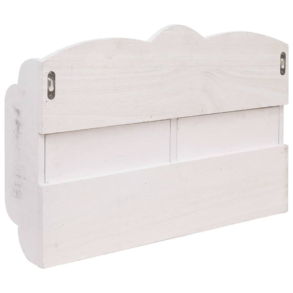 vidaXL Portemanteau mural Blanc 50 x 10 x 34 cm Bois
