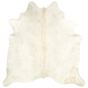Teppich Echtes Rindsleder 150×170 cm Beige