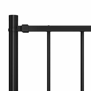 Zaunelement Woerden mit Pfosten Stahl 1,7 x 1,25 m Schwarz