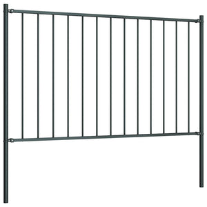 Zaunelement Woerden mit Pfosten Stahl 1,7 x 1,25 m Anthrazit
