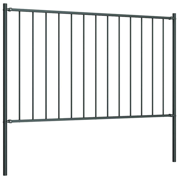 Zaunelement Woerden mit Pfosten Stahl 1,7 x 1,25 m Anthrazit