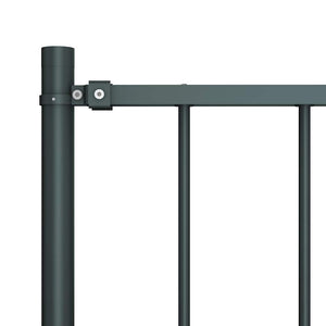 Zaunelement Woerden mit Pfosten Stahl 1,7 x 1,25 m Anthrazit