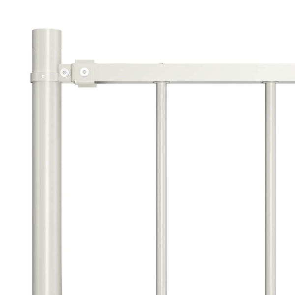 Zaunelement Woerden mit Pfosten Stahl 1,7 x 0,75 m Weiß