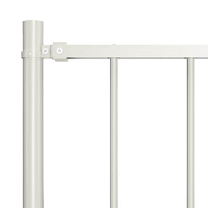 Zaunelement Woerden mit Pfosten Stahl 1,7 x 1,25 m Weiß