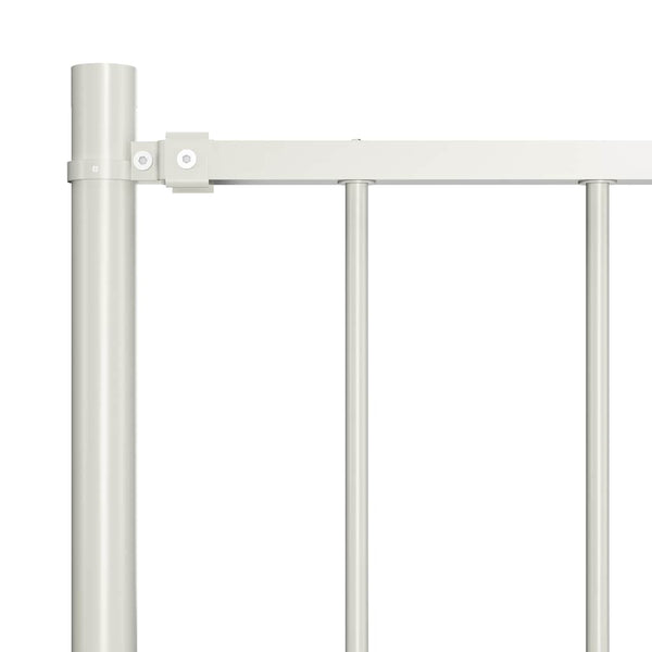 Zaunelement Woerden mit Pfosten Stahl 1,7 x 1,25 m Weiß