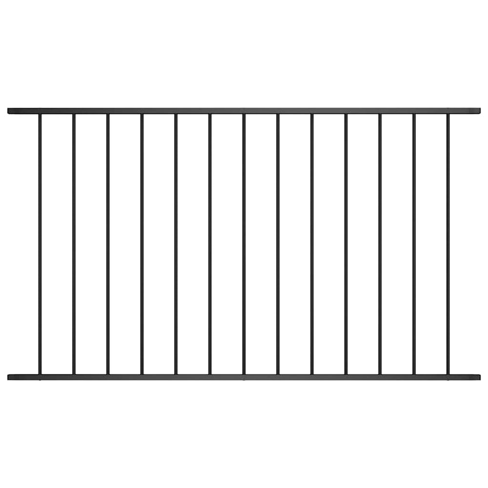 Zaunelement Woerden Pulverbeschichteter Stahl 1,7 x 1,17 m Schwarz