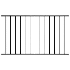 Zaunelement Woerden Pulverbeschichteter Stahl 1,7 x 1,17 m Schwarz