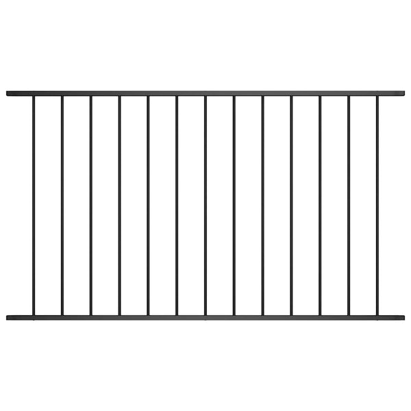 Zaunelement Woerden Pulverbeschichteter Stahl 1,7 x 1,17 m Schwarz