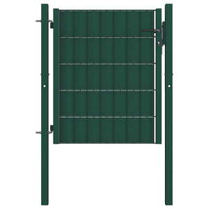 Zauntor aus PVC und Stahl 100 x 81 cm Grün