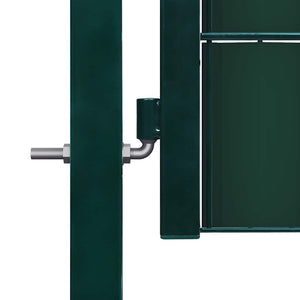 Gartentor aus PVC und Stahl 100 x 124 cm Grün