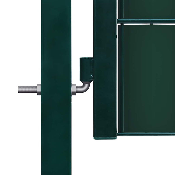Gartentor aus PVC und Stahl 100 x 124 cm Grün