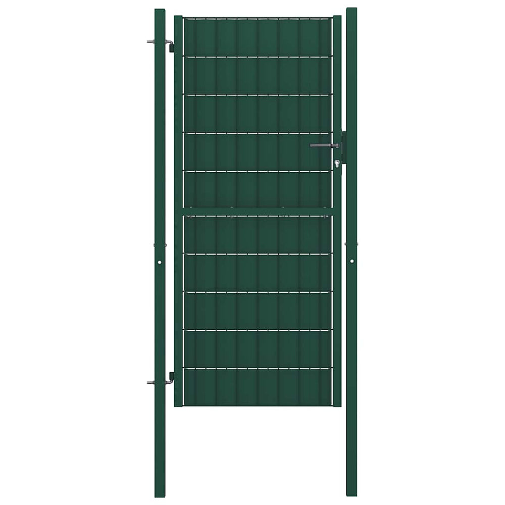 vidaXL Portillon en PVC et acier 100 x 204 cm Vert