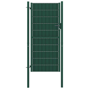 Zauntor aus PVC und Stahl 100 x 204 cm Grün