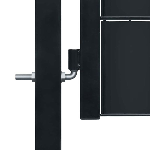 Gartentor aus PVC und Stahl 100 x 164 cm Anthrazit