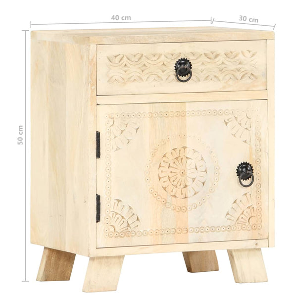 Nachttisch 40 x 30 x 50 cm Massivholz Mango