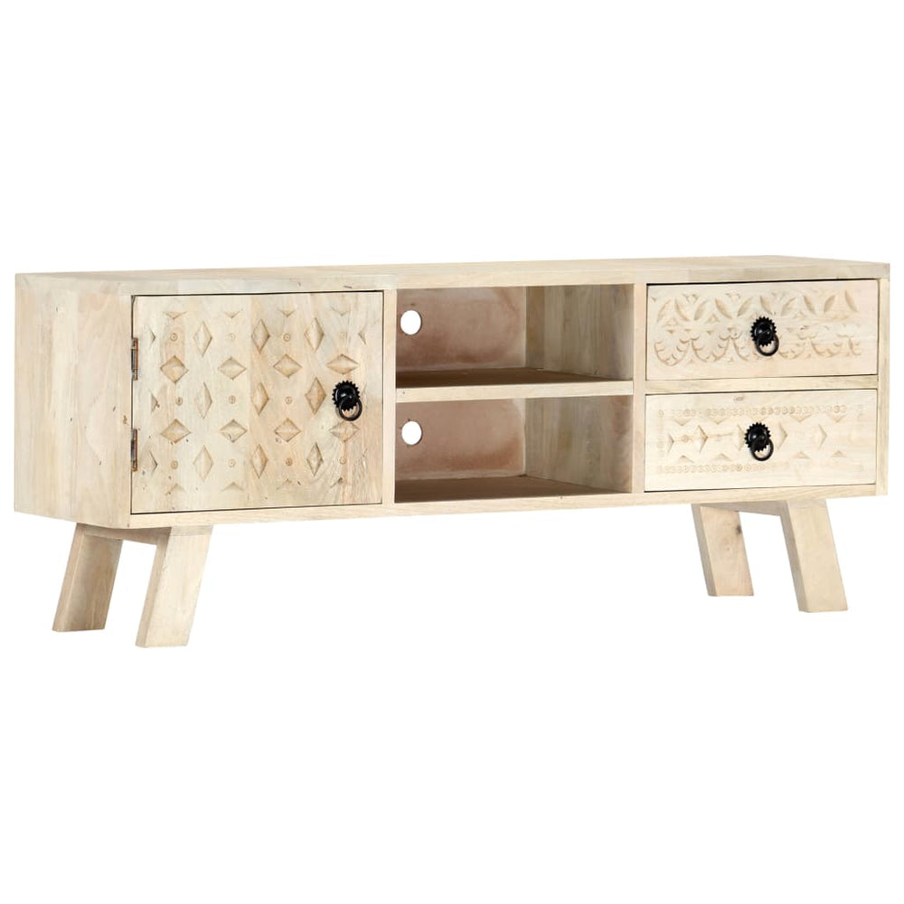 TV-Schrank 110 x 30 x 44 cm Massivholz Mango