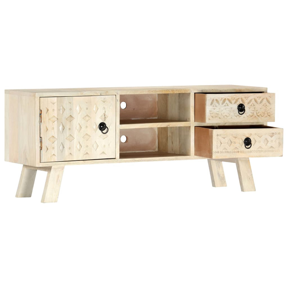 TV-Schrank 110 x 30 x 44 cm Massivholz Mango