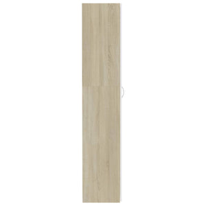 Lagerschrank Weiß Sonoma-Eiche 80x35,5x180 cm