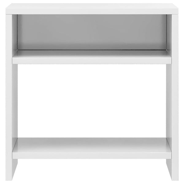 Nachttische Weiß Hochglanz, 2er-Set