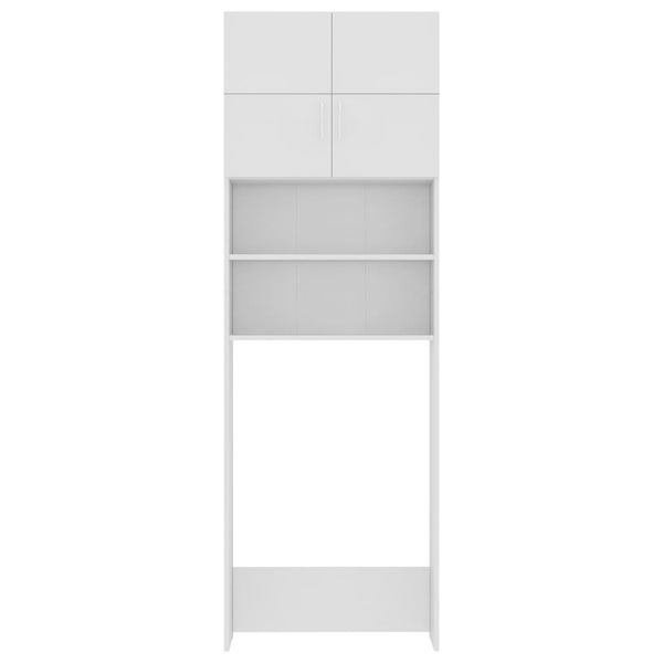 Waschmaschinenschrank Weiß 64x25,5x190 cm