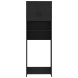 Waschmaschinenschrank Schwarz 64x25,5x190cm