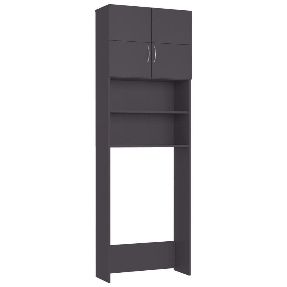 Waschmaschinenschrank Grau 64x25,5x190 cm