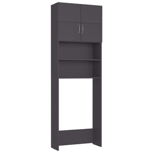 Waschmaschinenschrank Grau 64x25,5x190 cm