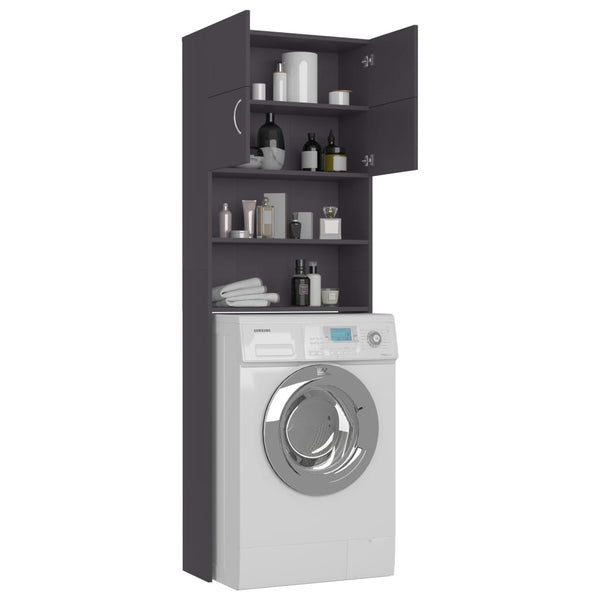 Waschmaschinenschrank Grau 64x25,5x190 cm