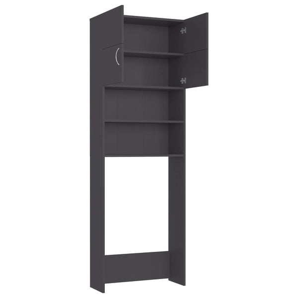 Waschmaschinenschrank Grau 64x25,5x190 cm