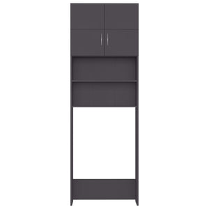 Waschmaschinenschrank Grau 64x25,5x190 cm
