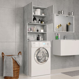 Waschmaschinenschrank Betongrau 64x25,5x190 cm