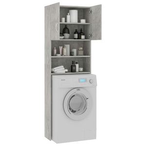 Waschmaschinenschrank Betongrau 64x25,5x190 cm