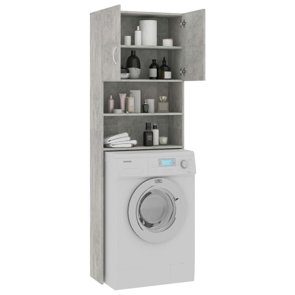 Waschmaschinenschrank Betongrau 64x25,5x190 cm