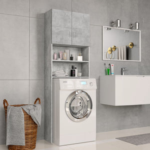 Waschmaschinenschrank Betongrau 64x25,5x190 cm