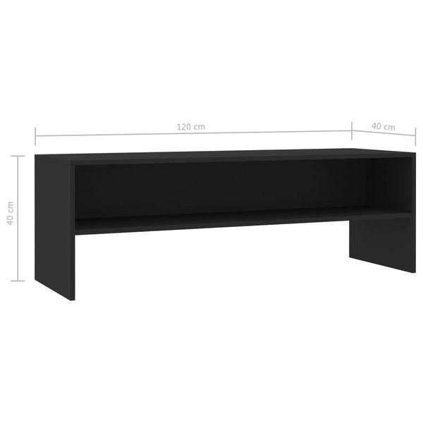 Schwarzer TV-Schrank 120 cm
