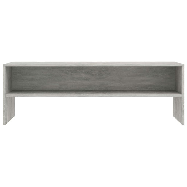 vidaXL Meuble TV gris béton 120x40x40 cm Bois d'ingénierie