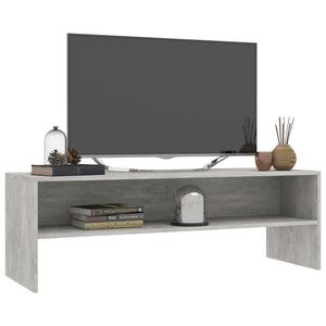 vidaXL Meuble TV gris béton 120x40x40 cm Bois d'ingénierie