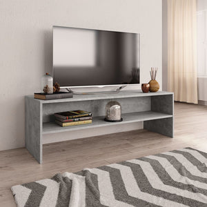 vidaXL Meuble TV gris béton 120x40x40 cm Bois d'ingénierie