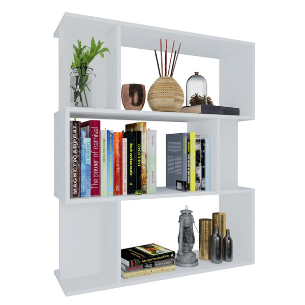 Weißes Bücherregal Raumteiler, 80cm