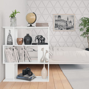 Weißes Bücherregal Raumteiler, 80cm
