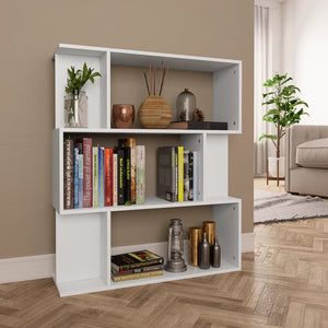 Weißes Bücherregal Raumteiler, 80cm