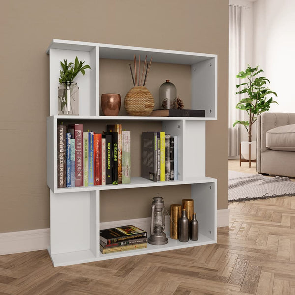 Weißes Bücherregal Raumteiler, 80cm
