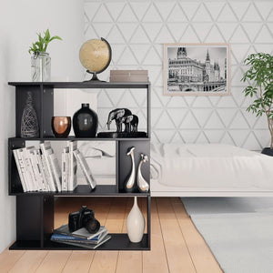 Schwarzes Bücherregal Raumteiler 80x96 cm