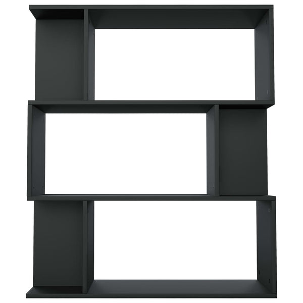 Schwarzes Bücherregal Raumteiler 80x96 cm